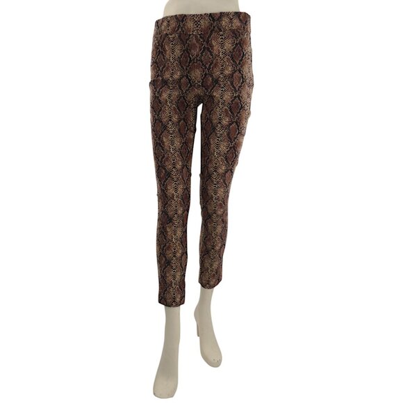 Snakeskin Pants Size M Mob Wife Y2K Baddie Animal Print Skinny Club Trousers - Picture 4 of 9